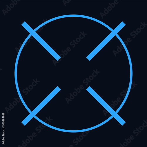 Weapon sight, sniper rifle optical scope. Hunting gun viewfinder with crosshair. Crosshair gun sight icons set. Bullseye, target or aim symbol. Shooting mark. Military target sign. Game UI. Vector.
