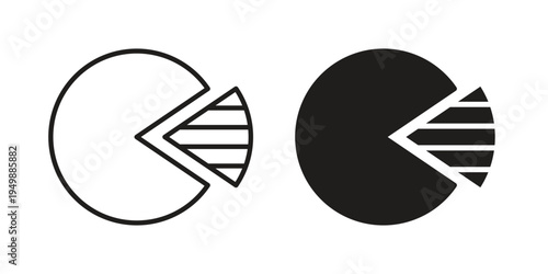 Sector icon element for graphic designs. line and flat symbols