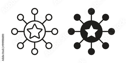 Skills icon element for graphic designs. line and flat symbols