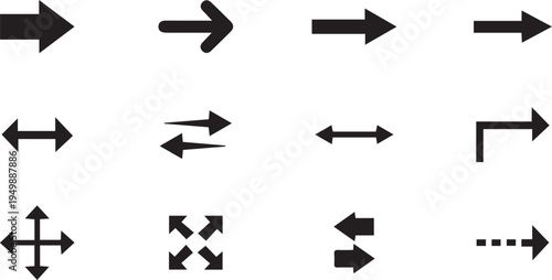 Arrow icon vector set. arrow symbol button design with white background. 