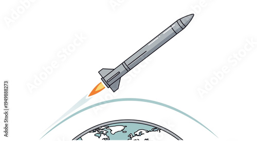 Rocket Launching from Earth - A Symbol of Technological Advancement.
