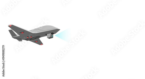 Advanced unmanned aerial vehicle with directed energy weapon system.