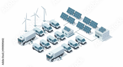 Electric vehicles charging with renewable energy sources.