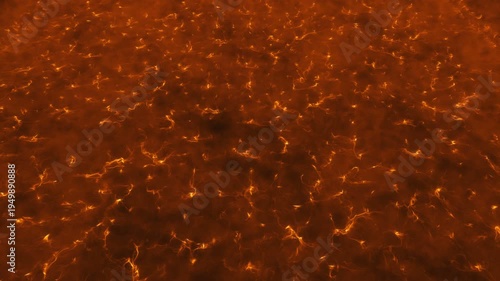 Concept animation of a hellish ground, built from particles
