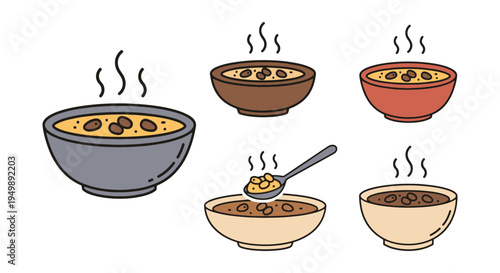 Groundnut Soup Line art vector clean contemporary abstract illustration