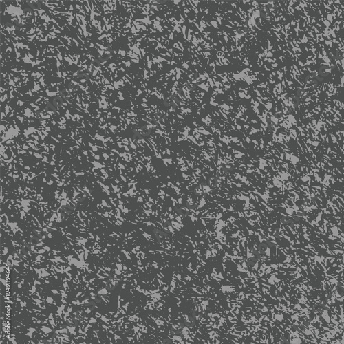 Dark gray asphalt texture. Road surface with stone grain tarmac effect in top view. Black grunge dirty noice pattern. Vector illustration