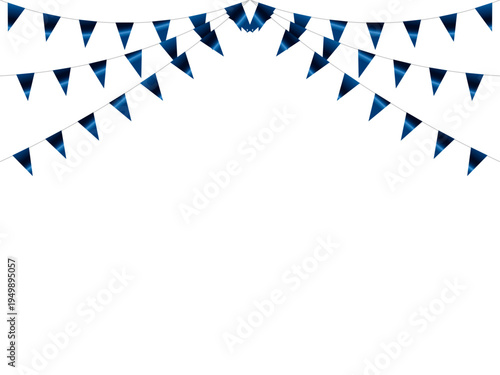 ガーランド三角ひも、曲線、15青F1