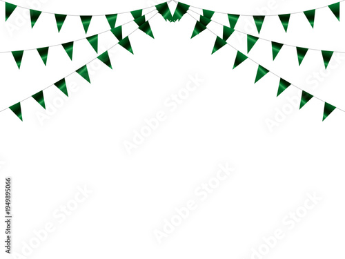 ガーランド三角ひも、曲線、17緑F1