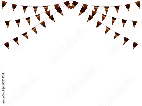 ガーランド三角ひも、曲線、18茶F1