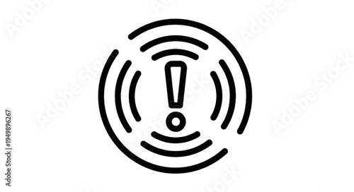 Exclamation Mark Warning Symbol Alert Notification Icon.