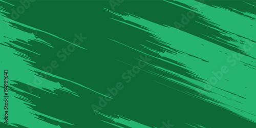 Abstract Green Grunge Halftone Background with Brush Strokes