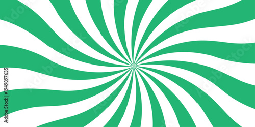 Abstract green vector background with spiral sunburst rays stars retro grunge texture colorful lines pattern design art backdrop wallpaper