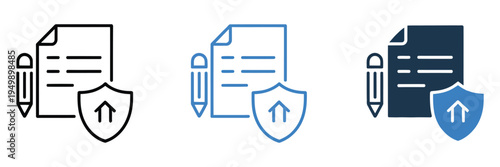 Breach icon sheet multiple style, vector icon collection depicting security breaches, data leaks, and system vulnerabilities in outline
