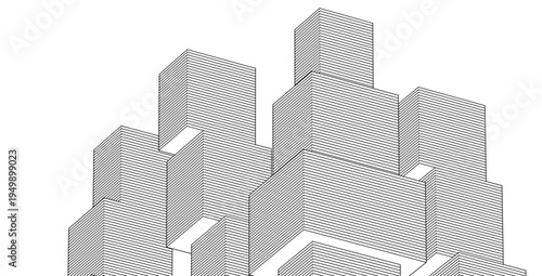 ​​abstract architecture 3d illustration background	
