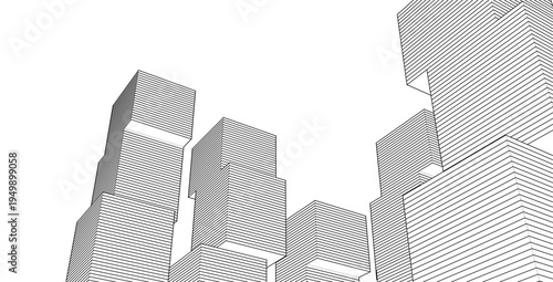 ​​abstract architecture 3d illustration background	
