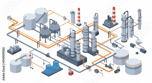 Industrial factory infrastructure and operations.
