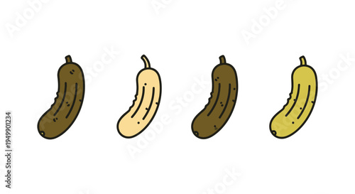 Homemade Pickles Line art clean abstract modern illustration