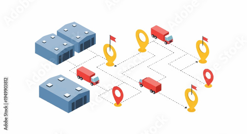Logistics and transportation network concept.