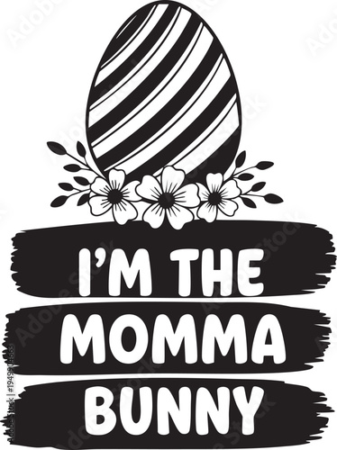 Easter Momma Bunny Silhouette Graphic
