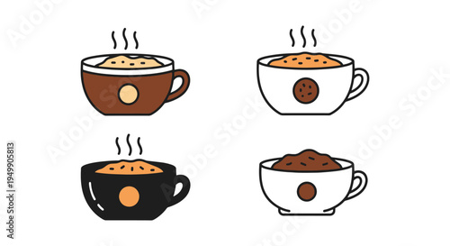 Irish Stew Line art vector modern vibrant abstract color illustration