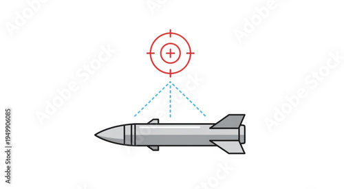Precision Strike - Missile Targeting System Illustration.