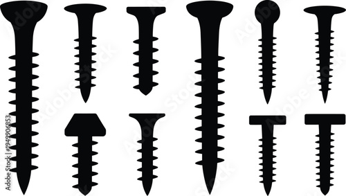 screws isolated on white