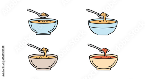 Lobster Bisque Line art vector vibrant abstract colorful design illustration