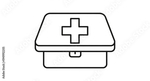 First Aid Kit Medical Emergency Symbol Illustration.