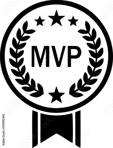 MVP Trophy Badge for Tournament Champion and Success Reward