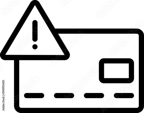 Payment Failed Alert Line Icon