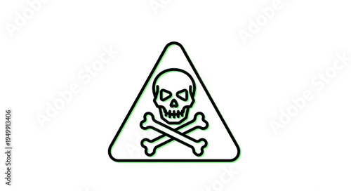 Skull and Crossbones Danger Warning Symbol.