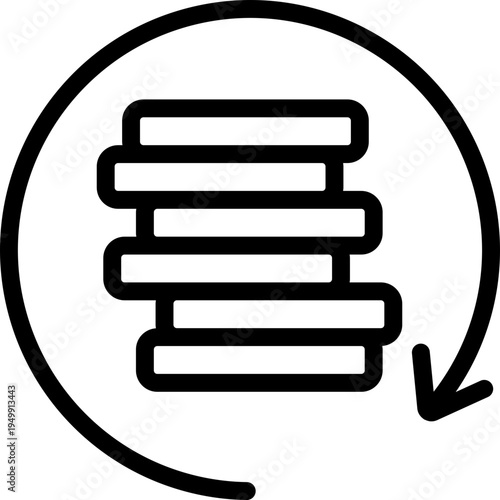 Refund Payment Line Icon