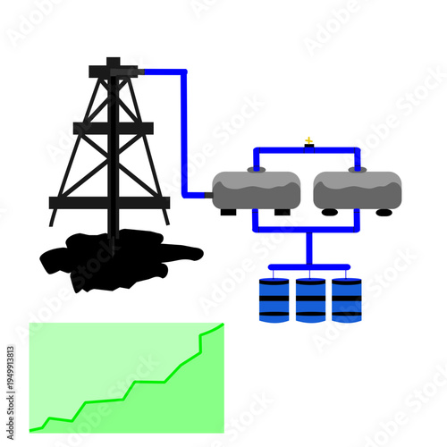 Crude Oil Scarcity and Maritime Energy Logistics Disruption Illustration