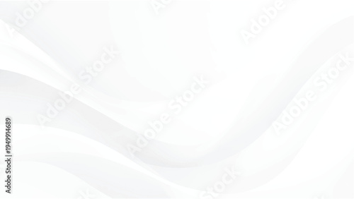 Smooth white wavy abstract background with light gray curved lines and shapes