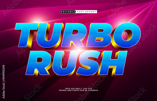 Turbo Rush Editable Text Effect - Fast Motion Typography for Racing and Action Design
