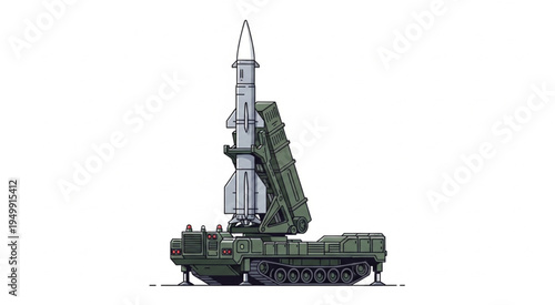 S-300V SAM system on tracked chassis, ready to launch.