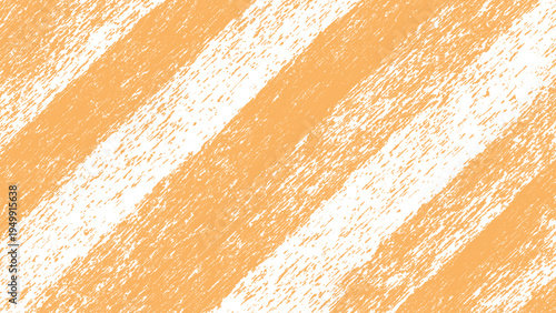 Diagonal orange and white striped texture with rough brush strokes pattern design element