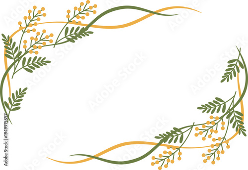 ミモザのフレーム