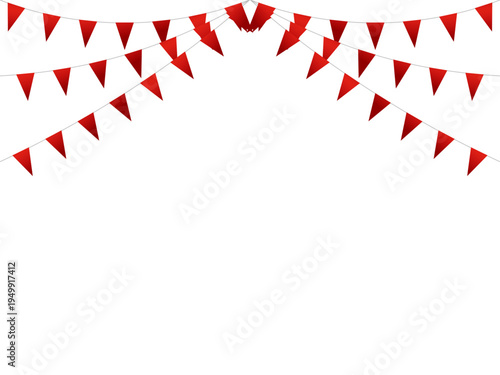 ガーランド三角ひも、曲線、m10赤F1