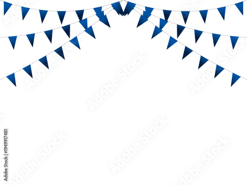 ガーランド三角ひも、曲線、m15青F1