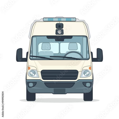 Illustration of a police van vehicle.