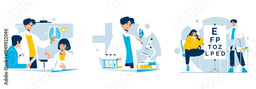 Healthcare Professionals Illustrating Medical Procedures