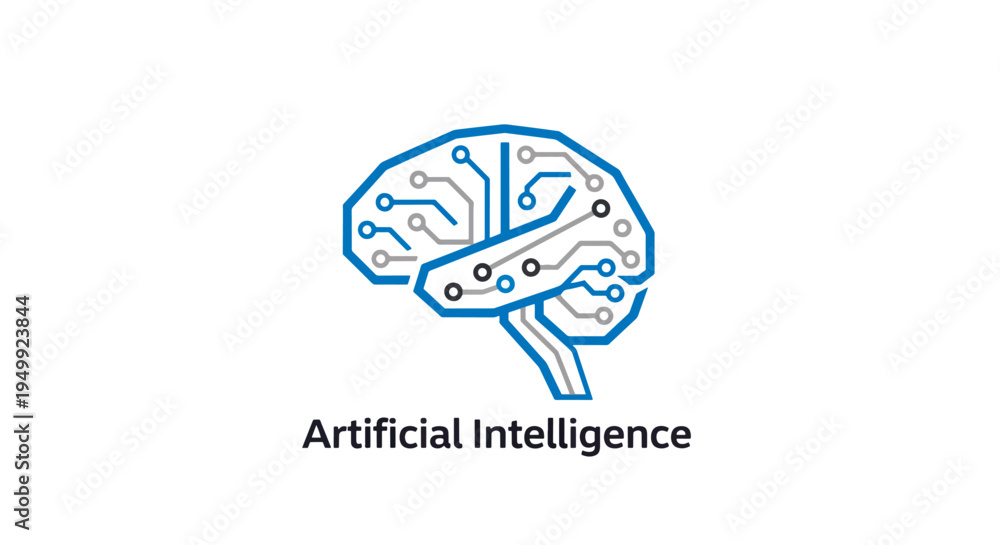 Fototapeta premium Artificial Intelligence Brain Illustration Concept.