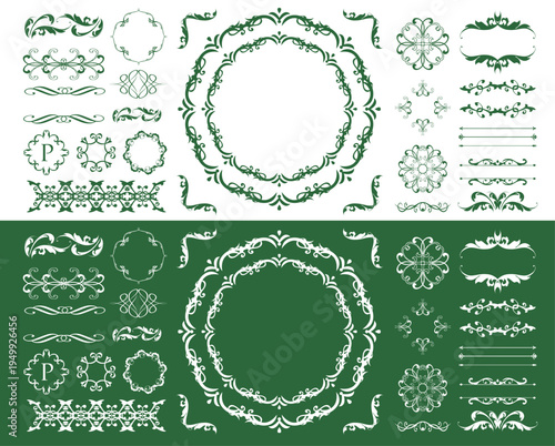 Fashionable frame. Design template. A set of gorgeous foreheads.
