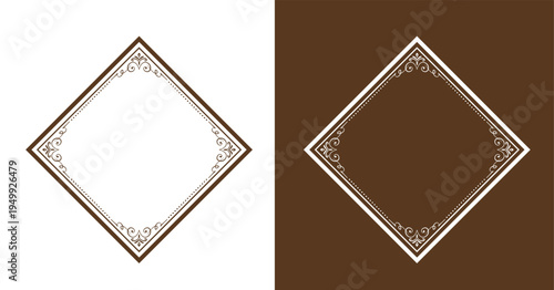 Fashionable frame. Design template. A set of gorgeous foreheads.
