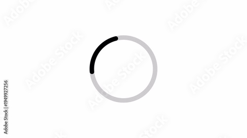 Loading circle animation, Animation spinning load icon with alpha layer transparent background, waiting for download.	