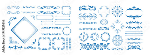 Fashionable frame. Design template. A set of gorgeous foreheads.
