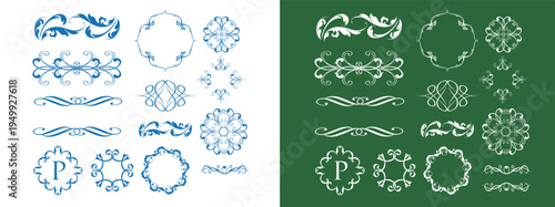 Fashionable frame. Design template. A set of gorgeous foreheads.
