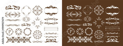 Fashionable frame. Design template. A set of gorgeous foreheads.
