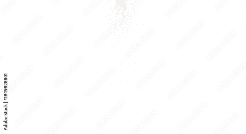 Fototapeta premium Falling white powder explosion on white background, realistic flour or salt dust particles, organic grainy texture EPS vector for food and cosmetic design